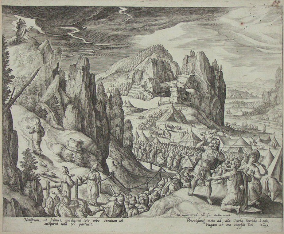 Print - (Moses on Mount Sinai) - Collaert